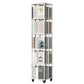Steel Beige Shelf Bookcase 13.8" Wide Contemporary Bookshelf for Home Office Clearhalo 'Bookcases' 'furn' 'furn_bookcases' 'Furniture' 'Office Furniture' 1200x1200_910b7111-e405-4c6b-8bdb-d76189aef6f4