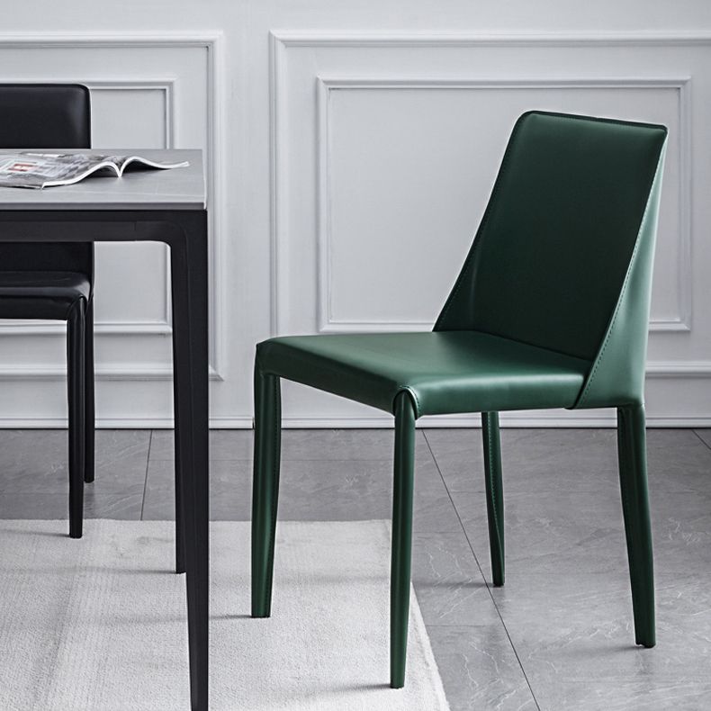 Contemporary Style Dining Chairs Armless Side Chair with Metal Legs Clearhalo 'Dining Chairs' 'Dining Tables & Seating' 'dining_chair' 'furn' 'furn_dining_chair' 'Furniture' 'furniture_dining_chair' 'Kitchen & Dining Furniture' 1200x1200_910c8931-bcb1-4ff5-87bc-534d53f21314