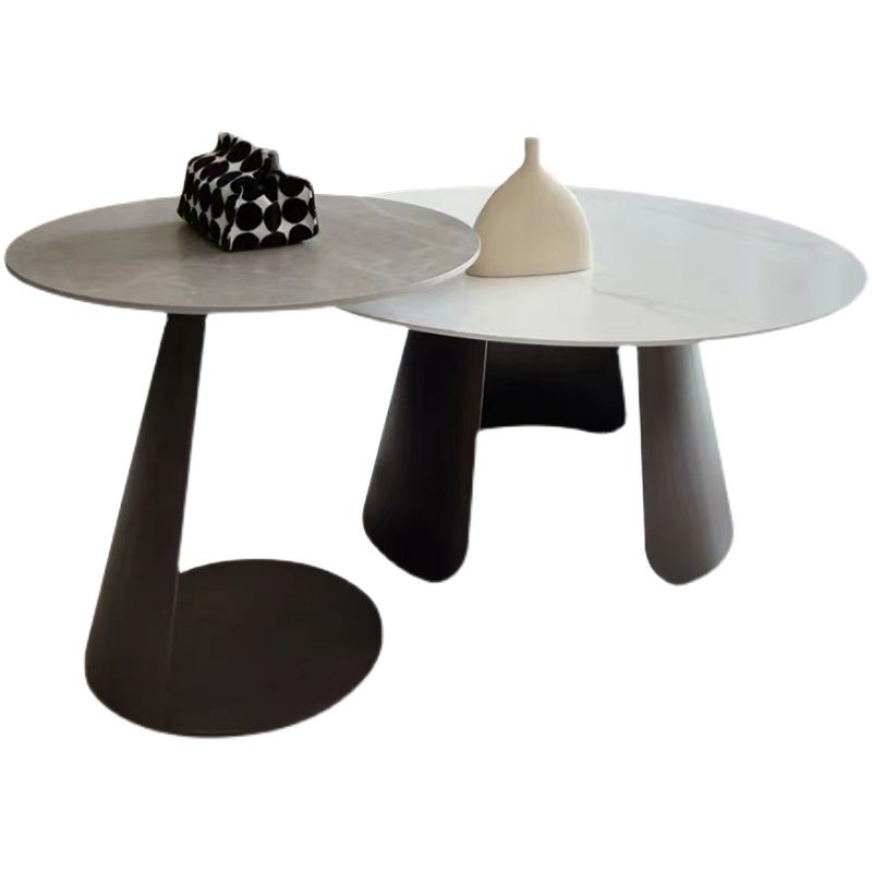 Table basse ronde en ardoise sans ensemble de tables basses gigognes modernes et pénibles
