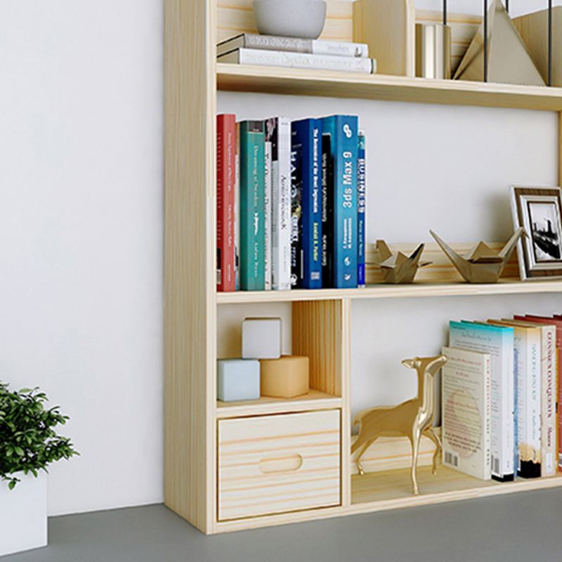 Natural Pine Wood Bookshelf Contemporary Horizontal Bookshelf Clearhalo 'Bookcases' 'furn' 'furn_bookcases' 'Furniture' 'furniture_bookcases' 'kitchen' 'kitchen_bookcases' 'Living Room Furniture' 'Office Furniture' 1200x1200_910d1bfe-89b2-4eba-81cb-c38f6c4c848b