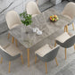 Modern 4 Legs Dining Table Stone Table for Dining Room Kitchen Clearhalo 'Dining Tables & Seating' 'Dining Tables' 'dining_table' 'furn' 'furn_dining_table' 'Furniture' 'Kitchen & Dining Furniture' 1200x1200_9111c8f7-4ea7-4bad-aa8e-1204c37bc984