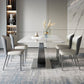 Contemporary Rectangle Dining Table Set Sintered Stone 1/4/7/8 Pieces Dining Set Clearhalo 'Dining Room Sets' 'Dining Tables & Seating' 'dining_room_set' 'furn' 'furn_dining_room_set' 'Furniture' 'Kitchen & Dining Furniture' 1200x1200_91124356-0224-4fcf-b72e-ba5811d339a4