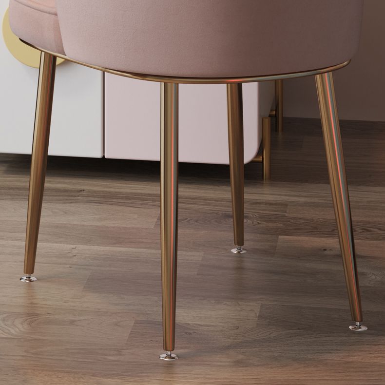 Metal Scandinavian Style Dining Side Chair Home Armless Solid Back Chair Clearhalo ' kitchen&dining_furn' 'Dining Chairs' 'Dining Tables & Seating' 'dining_chair' 'furn' 'furn_dining_chair' 'Furniture' 'furniture_dining_chair' 'Kitchen & Dining Furniture' 'kitchen' 1200x1200_9113d798-665a-469f-b704-93a619af72fc