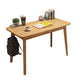 Modern Solid Wood Task Desk Rectangular Shape Writing Desk with 4-Legs for Home