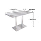 Industrial Style Dinner Table Stainless Steel Dining Site Table for Home Clearhalo ' dining_table' 'Dining Tables & Seating' 'Dining Tables' 'furn' 'furn_dining_table' 'Furniture' 'furniture_dining_table' 'Kitchen & Dining Furniture' 'kitchen&dining_furn' 'kitchen' 'kitchen_dining_table' 1200x1200_9114c30c-0c1e-4a63-84ff-72d0738b75ab