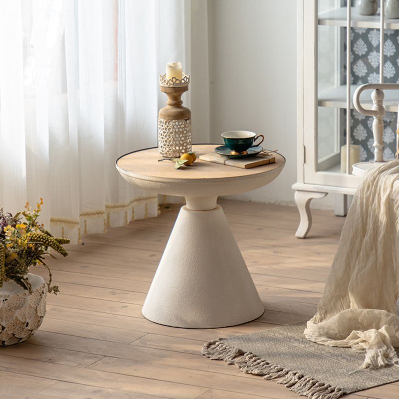 20" Wide French Country Side Table Metal Round Accent Side Table