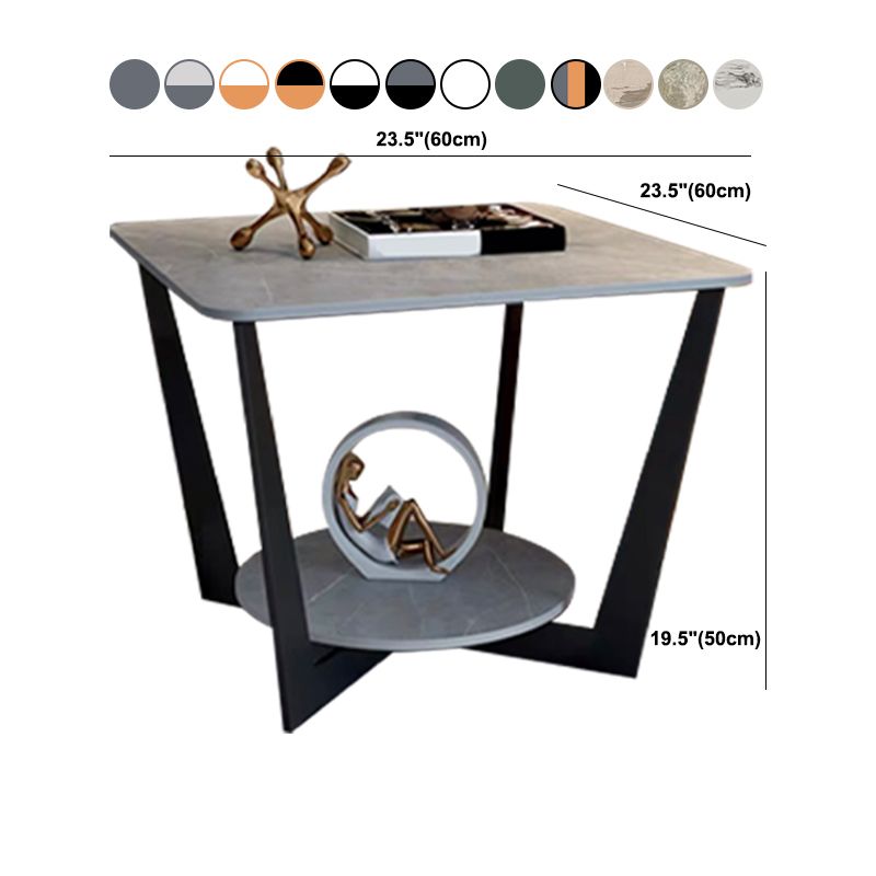 Moderner quadratischer Seitentisch -Schiefersofa -Ecktisch mit Lagerung