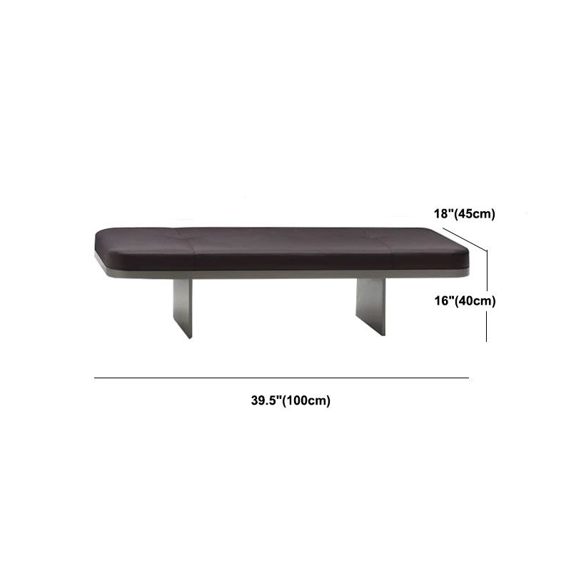 Modern Upholstered Bench, 16"H Bedroom Bench with Metal Legs Clearhalo 'Benches' 'Chairs & Seating' 'furn' 'furn_benches' 'Furniture' 'Living Room Furniture' 1200x1200_91164f62-aae6-46f6-9b83-c84f170cb9e3