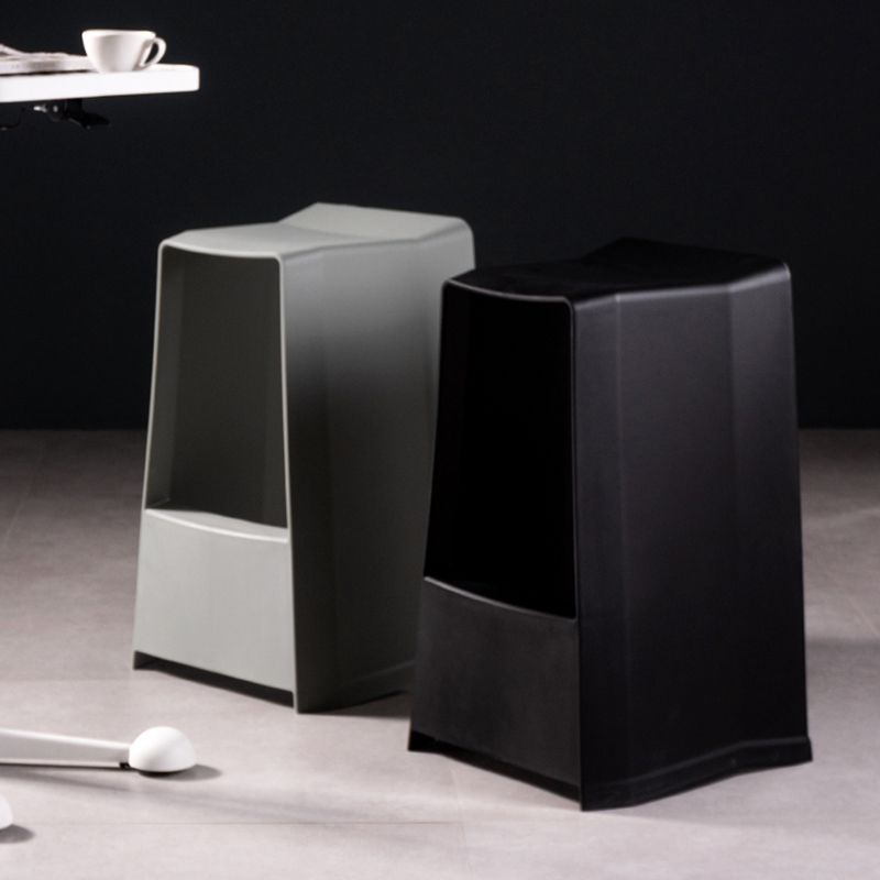 Modern Style Plastic Counter Stool Armless Barstool with Footrest Clearhalo 'Bar Furniture' 'Bar Stools' 'bar_stools' 'furn' 'furn_bar_stools' 'Furniture' 'Kitchen & Dining Furniture' 1200x1200_9116bf6a-b56a-4496-98e4-5ed6433fc333