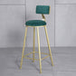 Glam Metal Upholstered Barstool Bristol Bar Stool with Iron Legs and Low Back,Cushion Clearhalo 'Bar Furniture' 'Bar Stools' 'bar_stools' 'furn' 'furn_bar_stools' 'furniture_bar_stools' 'Kitchen & Dining Furniture' 'kitchen&dining_furn' 'kitchen' 'kitchen_furn' Furniture' 1200x1200_91184de0-a595-4394-925e-525b9fe0e97e