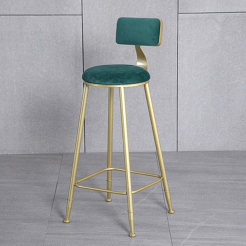 Glam Metal Upholstered Barstool Bristol Bar Stool with Iron Legs and Low Back,Cushion Clearhalo 'Bar Furniture' 'Bar Stools' 'bar_stools' 'furn' 'furn_bar_stools' 'furniture_bar_stools' 'Kitchen & Dining Furniture' 'kitchen&dining_furn' 'kitchen' 'kitchen_furn' Furniture' 1200x1200_91184de0-a595-4394-925e-525b9fe0e97e