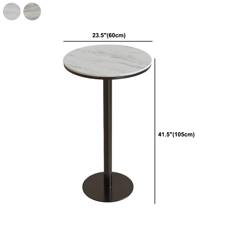 Industrial Round Bar Table Set 1/2/3 Pieces Stone Counter Table with Solid Back Stools Clearhalo 'Bar Furniture' 'furn' 'furn_home_bar_bar_sets' 'Furniture' 'Home Bars & Bar Sets' 'home_bar_bar_sets' 'Kitchen & Dining Furniture' 1200x1200_91186acf-cff5-4752-8fd2-4aa25a78d608