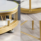 Marble Indoor Double Pedestal Cocktail Bar Table Storage Modern Pub/Bar Table Clearhalo 'Bar Furniture' 'Bar Tables' 'bar_tables' 'furn' 'furn_bar_tables' 'Furniture' 'furniture_bar_tables' 'Kitchen & Dining Furniture' 'kitchen&dining_furn' 'kitchen' 1200x1200_91187019-4fb3-4759-998a-c9cdefd39313