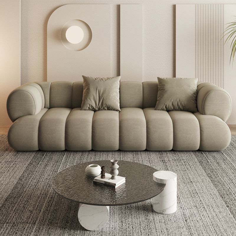 26.37" H Contemporary Green Tuxedo Arm Sewn Pillow Back Sofa Clearhalo 'furn' 'furn_sofas' 'Furniture' 'Living Room Furniture' 'Sofa' 'sofas' 1200x1200_9118de4e-86c5-4304-9e55-ebac2c75cfd4