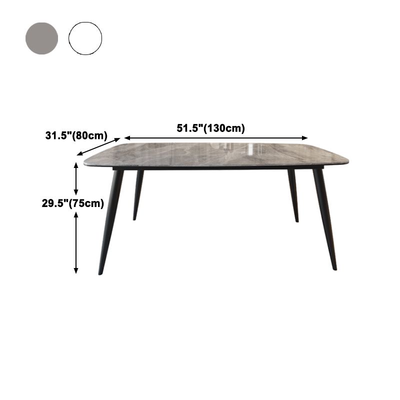 Sintered Stone Top Industrial Table for Restaurant Rectangle Dining Table with 4 Legs Clearhalo ' dining_table' 'Dining Tables & Seating' 'Dining Tables' 'furn' 'furn_dining_table' 'Furniture' 'furniture_dining_table' 'Kitchen & Dining Furniture' 'kitchen&dining_furn' 'kitchen' 'kitchen_dining_table' 1200x1200_91195824-a067-4aa5-af87-215cc670663f