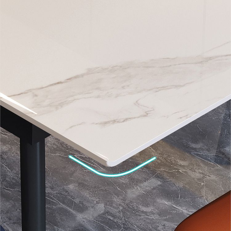 Modern 1/4/5/7 Pieces Dinette Set with White Sintered Stone Scalable Dining Table Set Clearhalo 'Dining Room Sets' 'Dining Tables & Seating' 'dining_room_set' 'furn' 'furn_dining_room_set' 'Furniture' 'furniture_dining_room_set' 'Kitchen & Dining Furniture' 1200x1200_9119ecb4-311b-4165-8ab7-9a60de8dc0c2