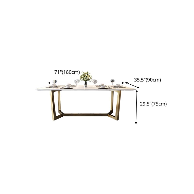 Nordic Glam 1/4/5/6/7 Pieces Dining Sintered Stone Dining Table Set with Metal Legs Clearhalo 'Dining Room Sets' 'Dining Tables & Seating' 'dining_room_set' 'furn' 'furn_dining_room_set' 'Furniture' 'furniture_dining_room_set' 'Kitchen & Dining Furniture' 'kitchen&dining_furn' 'kitchen' 1200x1200_911d47bc-0079-4c84-9805-c7ece1210d52