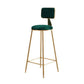 Glam Metal Barstool Round Seat Velvet Stool with Gold Legs in Matte Finish Clearhalo 'Bar Furniture' 'Bar Stools' 'bar_stools' 'furn' 'furn_bar_stools' 'Furniture' 'Kitchen & Dining Furniture' 1200x1200_911dd8d3-9f84-406a-ba9a-43f4252b282c