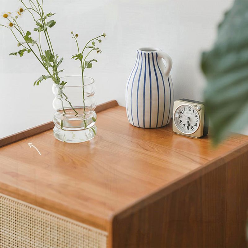 Table de nuit contemporaine en bois massif lit de nuit pour chambre à coucher