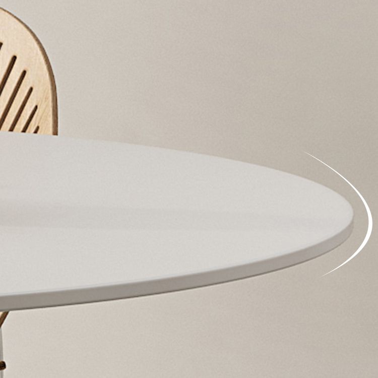 Contemporary Round Dining Table Sintered Stone Table with Metal Base Clearhalo 'Dining Tables & Seating' 'Dining Tables' 'dining_table' 'furn' 'furn_dining_table' 'Furniture' 'Kitchen & Dining Furniture' 1200x1200_9120b9a4-b135-44c2-a18d-eade7db58f4e