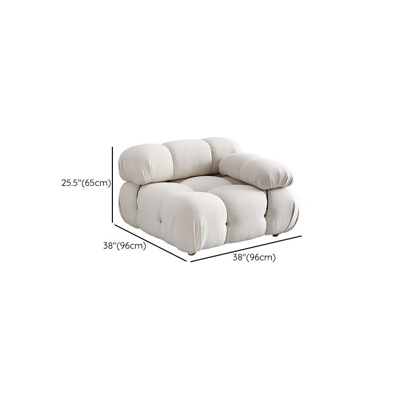 Getufte bank hedendaagse kussen bovenarm strakke achterste bank in crème