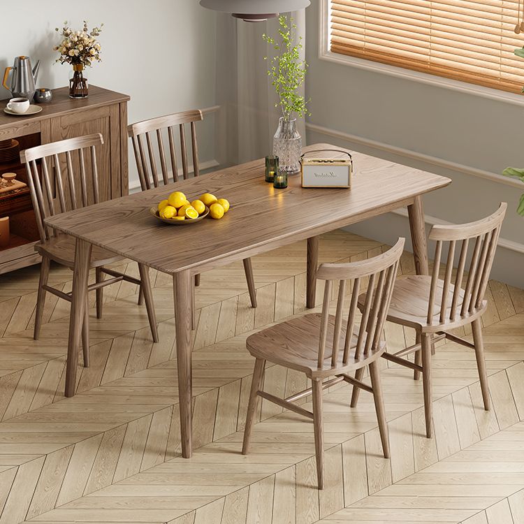 Rectangle Ash Wood Table Modern Dining Table in Walnut with 4 Legs for Restaurant Clearhalo ' dining_table' 'Dining Tables & Seating' 'Dining Tables' 'furn' 'furn_dining_table' 'Furniture' 'furniture_dining_table' 'Kitchen & Dining Furniture' 'kitchen&dining_furn' 'kitchen' 'kitchen_dining_table' 1200x1200_912119af-de9e-4d0d-850e-dfc38972dacf