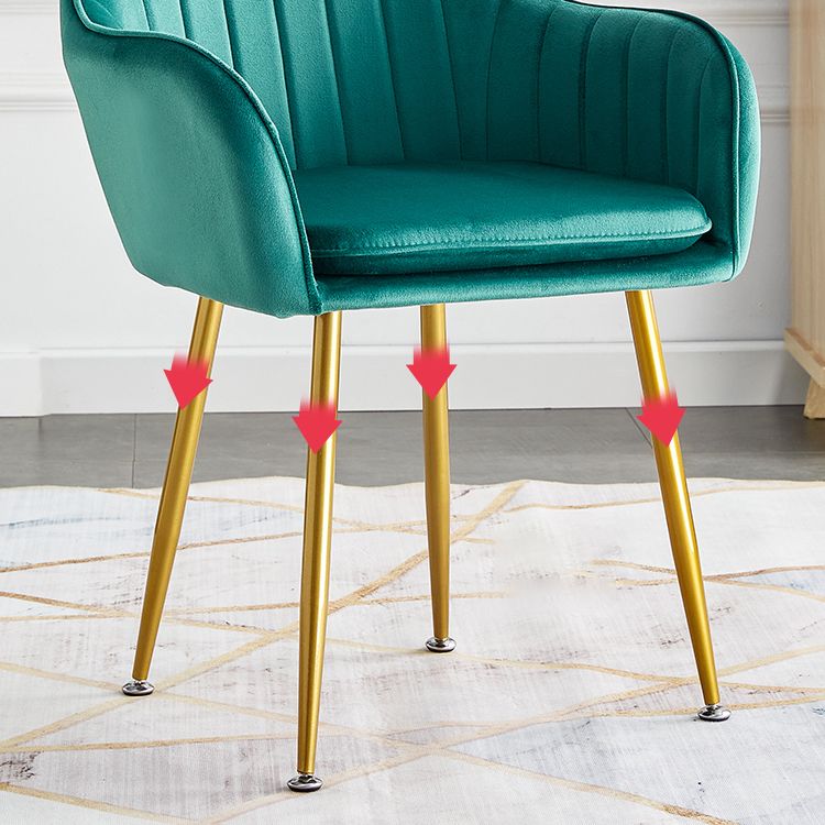 Scandinavian Dining Arm Chair Solid Back Side Chair with Metal Legs for Home Use Clearhalo ' kitchen&dining_furn' 'Dining Chairs' 'Dining Tables & Seating' 'dining_chair' 'furn' 'furn_dining_chair' 'Furniture' 'furniture_dining_chair' 'Kitchen & Dining Furniture' 'kitchen' 1200x1200_9121c5c3-95c6-4900-8c34-bd69196848ea