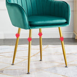 Scandinavian Dining Arm Chair Solid Back Side Chair with Metal Legs for Home Use Clearhalo ' kitchen&dining_furn' 'Dining Chairs' 'Dining Tables & Seating' 'dining_chair' 'furn' 'furn_dining_chair' 'Furniture' 'furniture_dining_chair' 'Kitchen & Dining Furniture' 'kitchen' 1200x1200_9121c5c3-95c6-4900-8c34-bd69196848ea