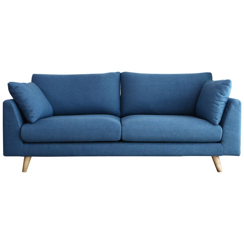 32,3 "h Linen contemporaneo il braccio svasato con cuscini con cuscini