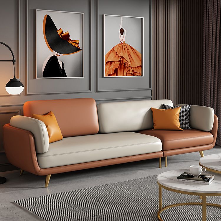 本革の標準フレアソファ33.46 "d x 36.22" Hソファ