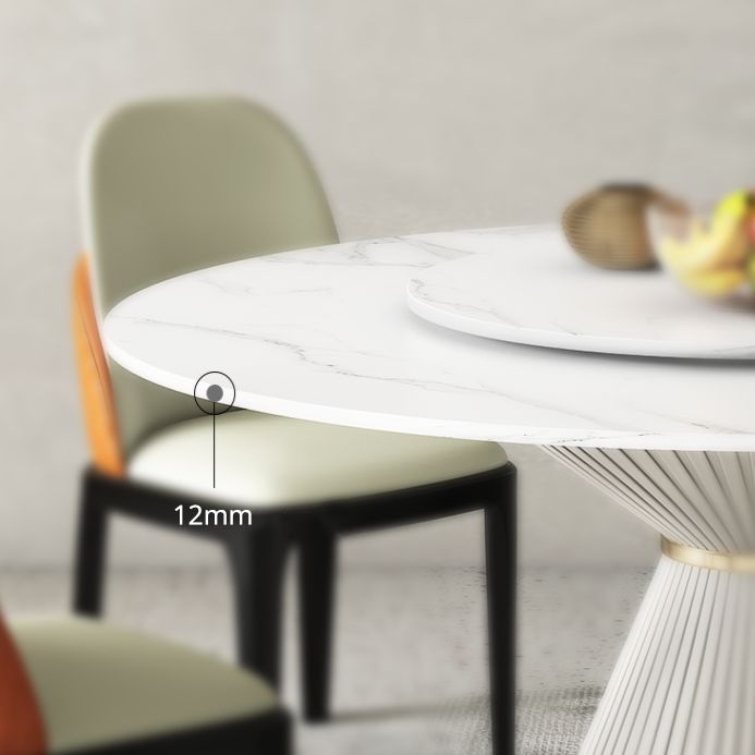 Nordic Round Sintered Stone Dining Table for 4/6 with Pedestal Base Dining Set for Restaurant Clearhalo 'Dining Room Sets' 'Dining Tables & Seating' 'dining_room_set' 'furn' 'furn_dining_room_set' 'Furniture' 'furniture_dining_room_set' 'Kitchen & Dining Furniture' 'kitchen&dining_furn' 'kitchen' 1200x1200_9122f2dc-ae3d-492c-8cf8-1f8a0b1b8c6d