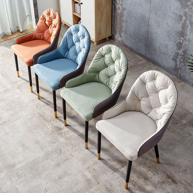 Nordic Style Metal Dining Chairs Parsons Arm Dining Side Chair for Kitchen Clearhalo ' kitchen&dining_furn' 'Dining Chairs' 'Dining Tables & Seating' 'dining_chair' 'furn' 'furn_dining_chair' 'Furniture' 'furniture_dining_chair' 'Kitchen & Dining Furniture' 'kitchen' 1200x1200_91252716-ff08-46e6-8ce2-5b77a5e14aec