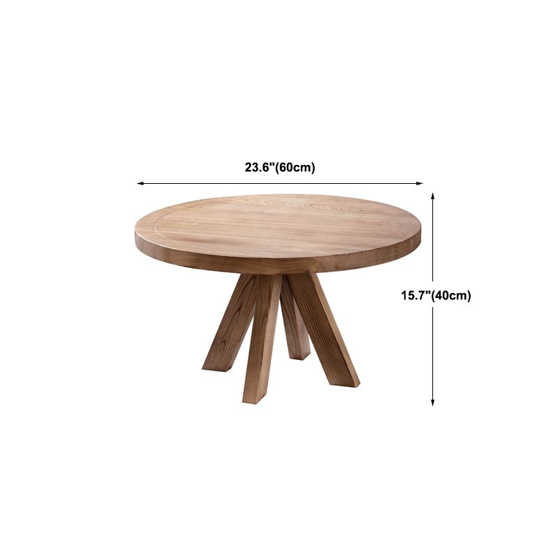 Scandinavo 4 gambe tavolino rotondo tavolino in legno set per soggiorno