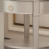 Nordic 25.6" Tall Solid Wood End Table Round Double Tier End Table