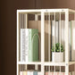 Bookcase di libreria in metallo moderno standard chiuso in brunish