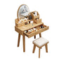4 cassetti e specchio set da toeletta per il trucco per il trucco per il trucco per la scrivania in legno in legno