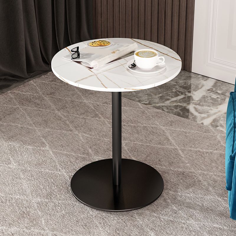 Table d'appoint en ardoise ronde moderne de 21,6 "de haut