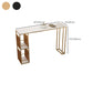 Glamour-Barthekentisch aus Kunstmarmor. Rechteckiger Barthekentisch mit Metallbeinen