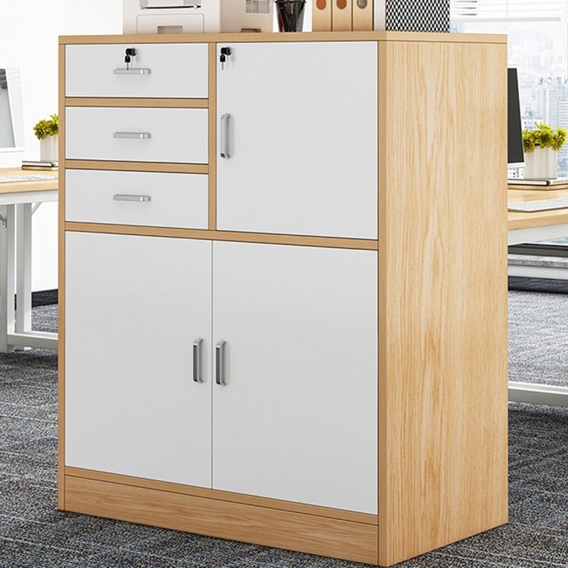 Nordic Style File Cabinet Drawers Color Block Vertical Wood File Cabinet Clearhalo 'Filing Cabinets' 'filling_cabinets' 'furn' 'furn_filling_cabinets' 'Furniture' 'Office Furniture' 1200x1200_912ff017-c502-4548-b88c-9465e78b8fab