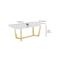 Glam Dinette Table Stone Rectangle Dining Room Table in White Clearhalo 'Dining Tables & Seating' 'Dining Tables' 'dining_table' 'furn' 'furn_dining_table' 'Furniture' 'Kitchen & Dining Furniture' 1200x1200_913094c0-a6de-4fa9-9c60-87f564f6598c