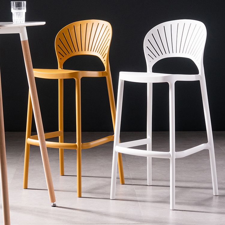 Plastic Contemporary Kitchen Dining Room Armless Stool Full Back Bar Stool Clearhalo 'Bar Furniture' 'Bar Stools' 'bar_stools' 'furn' 'furn_bar_stools' 'furniture_bar_stools' 'Kitchen & Dining Furniture' 'kitchen&dining_furn' 'kitchen' 'kitchen_furn' Furniture' 1200x1200_9130d8ae-a3b0-4f5b-b6be-7acb9b8f09ac
