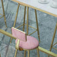 White Glam Style Bar Table in Faux Marble and Metal Living Room Simple Bar Table Clearhalo 'Bar Furniture' 'Bar Tables' 'bar_tables' 'furn' 'furn_bar_tables' 'Furniture' 'furniture_bar_tables' 'Kitchen & Dining Furniture' 1200x1200_913122ea-9c46-45b9-86c7-4aa50c0efc6a