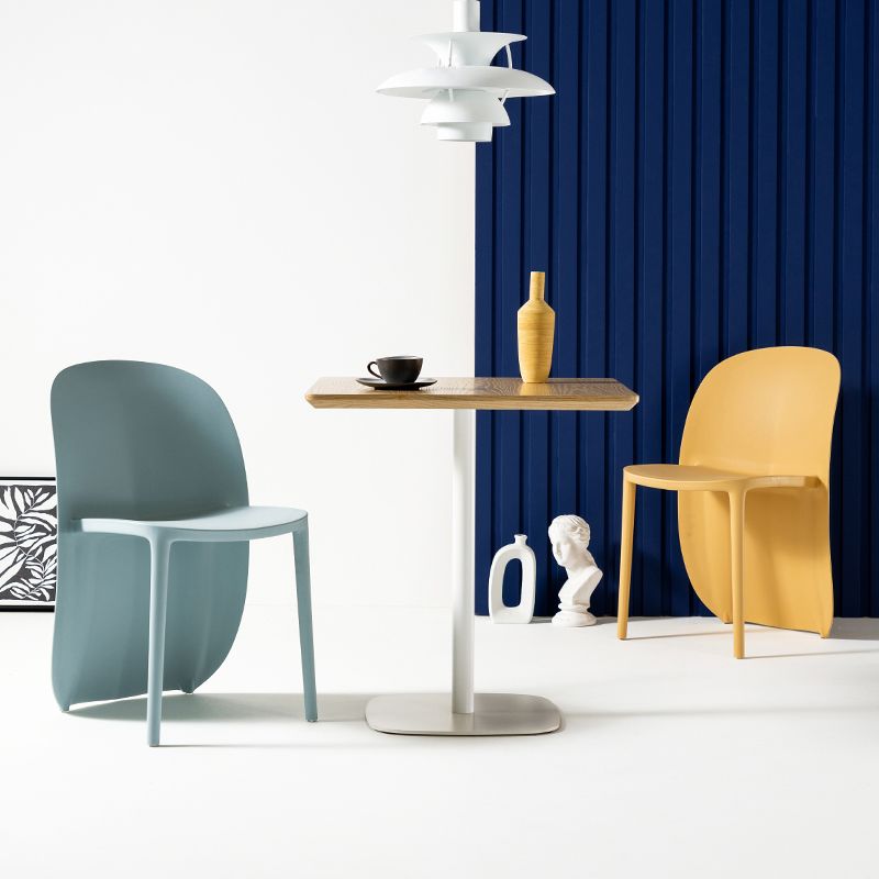 Nordic Style Plastic Dining Chair Dining Armless Side Chairs for Kitchen (Set of 2) Clearhalo ' kitchen&dining_furn' 'Dining Chairs' 'Dining Tables & Seating' 'dining_chair' 'furn' 'furn_dining_chair' 'Furniture' 'furniture_dining_chair' 'Kitchen & Dining Furniture' 'kitchen' 1200x1200_91330383-14fd-487e-9487-9140ed6b1d0e