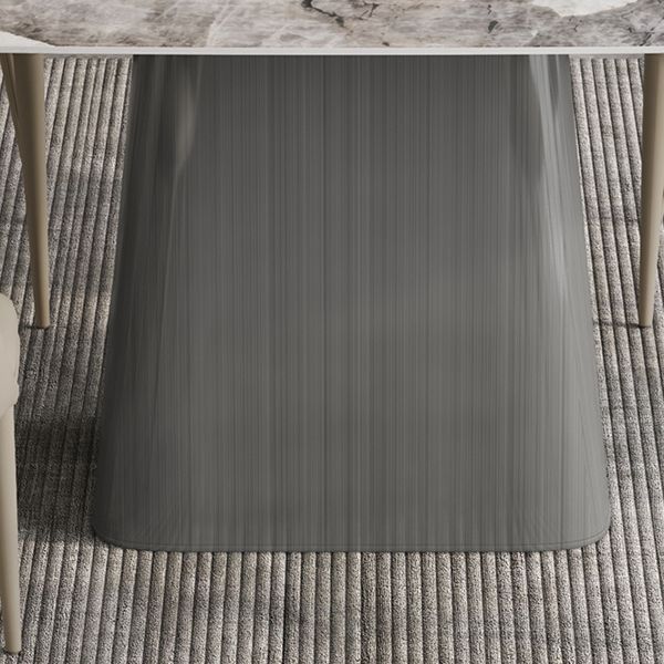 Sintered Stone Top Dining Table Rectangle Table in White with Metal Pedestal Base Clearhalo ' dining_table' 'Dining Tables & Seating' 'Dining Tables' 'furn' 'furn_dining_table' 'Furniture' 'furniture_dining_table' 'Kitchen & Dining Furniture' 'kitchen&dining_furn' 'kitchen' 'kitchen_dining_table' 1200x1200_91396b5a-4787-4826-a58f-93a6c5139390