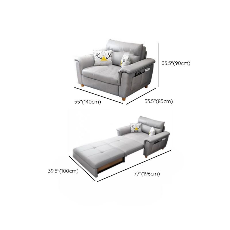 33 "divano dormiente ampio contemporaneo futon grigio divano.