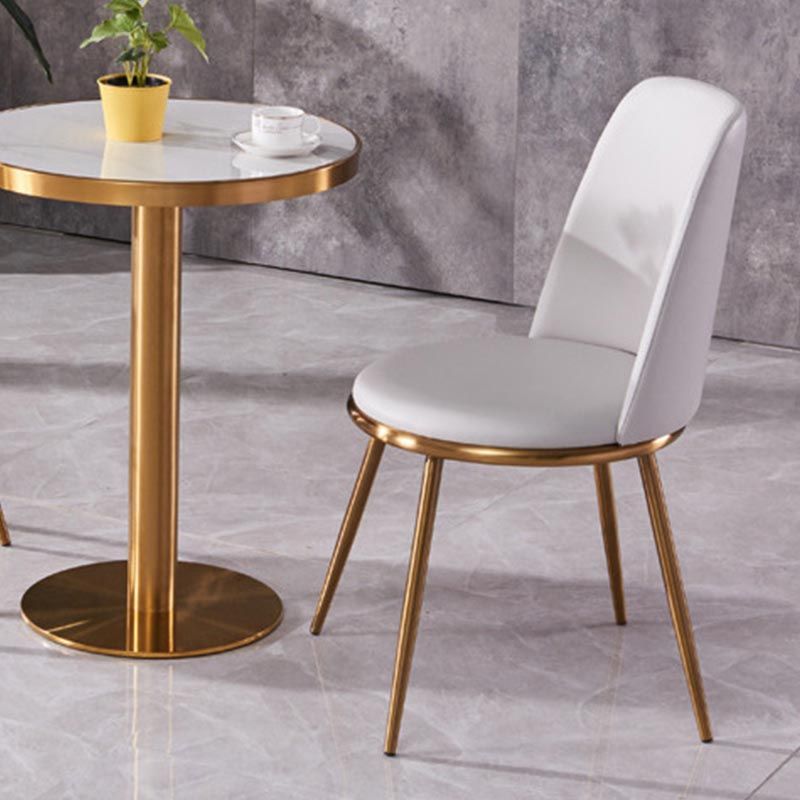 Glam Dining Set Stone 1/3/4 Pieces Dining Round Furniture for Home Clearhalo 'Dining Room Sets' 'Dining Tables & Seating' 'dining_room_set' 'furn' 'furn_dining_room_set' 'Furniture' 'Kitchen & Dining Furniture' 1200x1200_9139ef5b-d204-4723-8d52-0ba6adef9058
