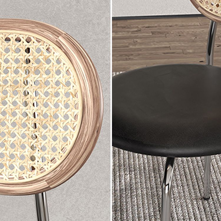 Industrial Style Open Back Side Chair Faux Leather Dining Chairs Clearhalo ' kitchen&dining_furn' 'Dining Chairs' 'Dining Tables & Seating' 'dining_chair' 'furn' 'furn_dining_chair' 'Furniture' 'furniture_dining_chair' 'Kitchen & Dining Furniture' 'kitchen' 1200x1200_913a2dce-afad-4668-9db9-b38618e4d9c7