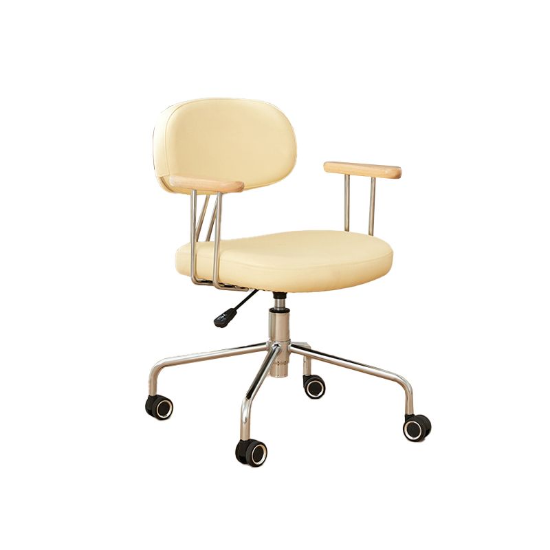 Modernism Fixed Arms Office Chair Desk Chair with Wheels for Home Clearhalo 'furn' 'furn_office_chair' 'Furniture' 'Office Chairs' 'Office Furniture' 'office_chair' 1200x1200_913a939c-4a17-4352-ac05-7262bc14657e