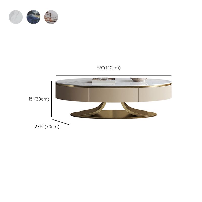 Tavolino ovale glam tavolo da cocktail in ardesia astratto