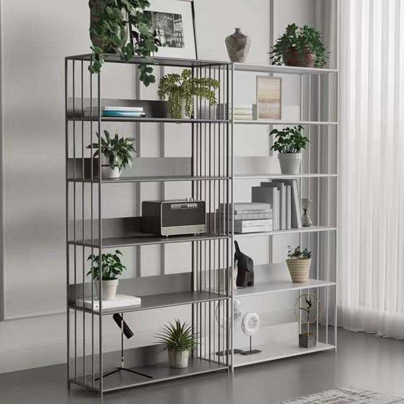 Modern Metal Bookshelf Standard Vertical Open Shelf Bookcase Clearhalo 'Bookcases' 'furn' 'furn_bookcases' 'Furniture' 'Office Furniture' 1200x1200_913cac89-e89a-4d41-8aee-970d71083aa4